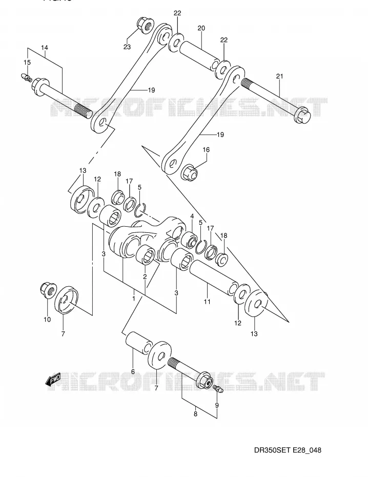 SHOCK ABSORBER LINKAGE Suzuki MOTO 350 DR 1993  DR350SP(E28)