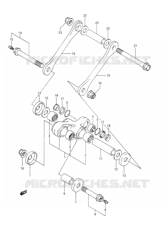 SHOCK ABSORBER LINKAGE Suzuki MOTO 350 DR 1994  DR350R(E28)