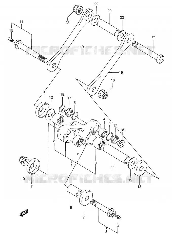 SHOCK ABSORBER LINKAGE Suzuki MOTO 350 DR 1994  DR350SER(E2)