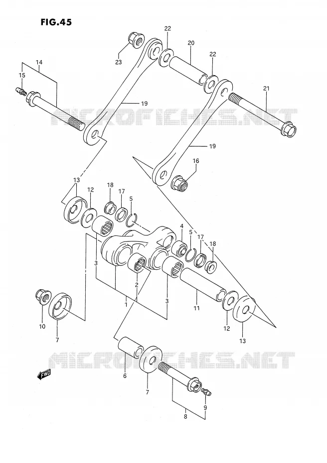 SHOCK ABSORBER LINKAGE Suzuki MOTO 350 DR 1994  DR350SHR(E2)