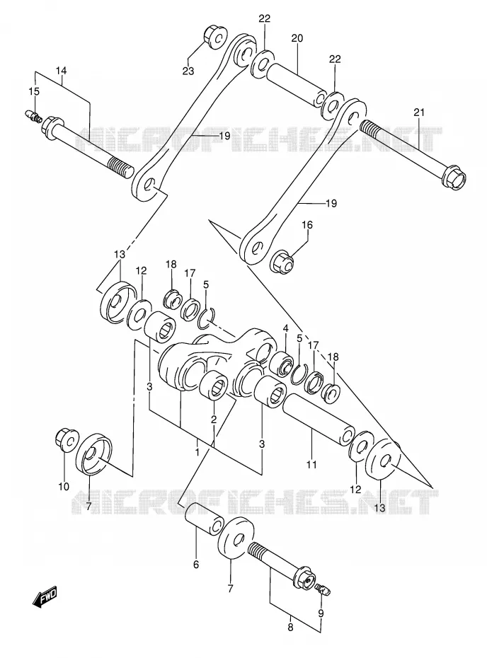 SHOCK ABSORBER LINKAGE Suzuki MOTO 350 DR 1995  DR350S(E3)