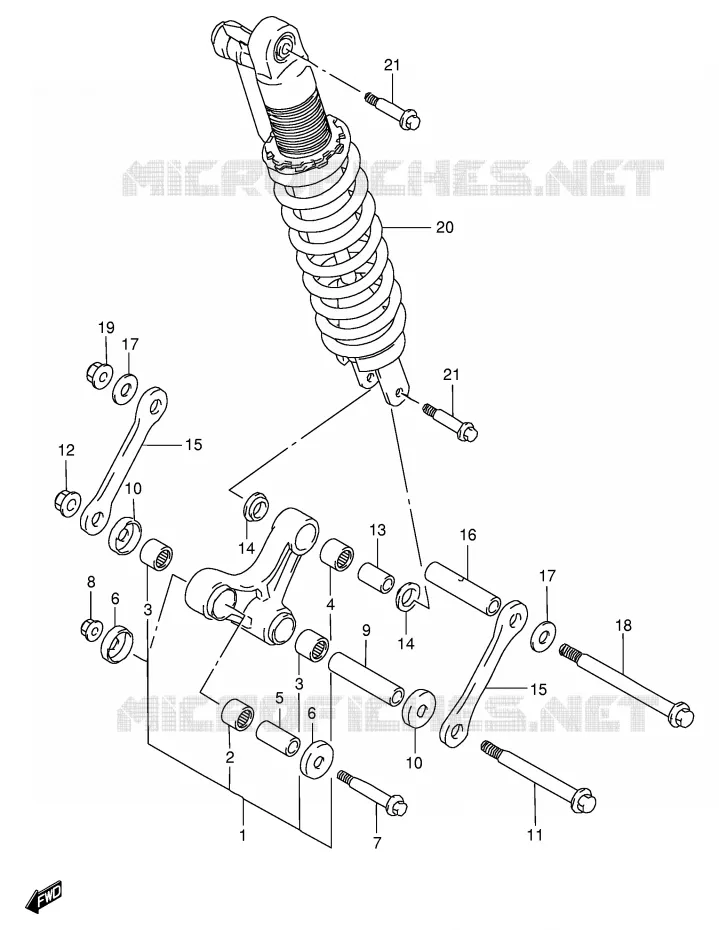 SHOCK ABSORBER LINKAGE Suzuki MOTO 650 DR 1997  DR650SEV(E4)