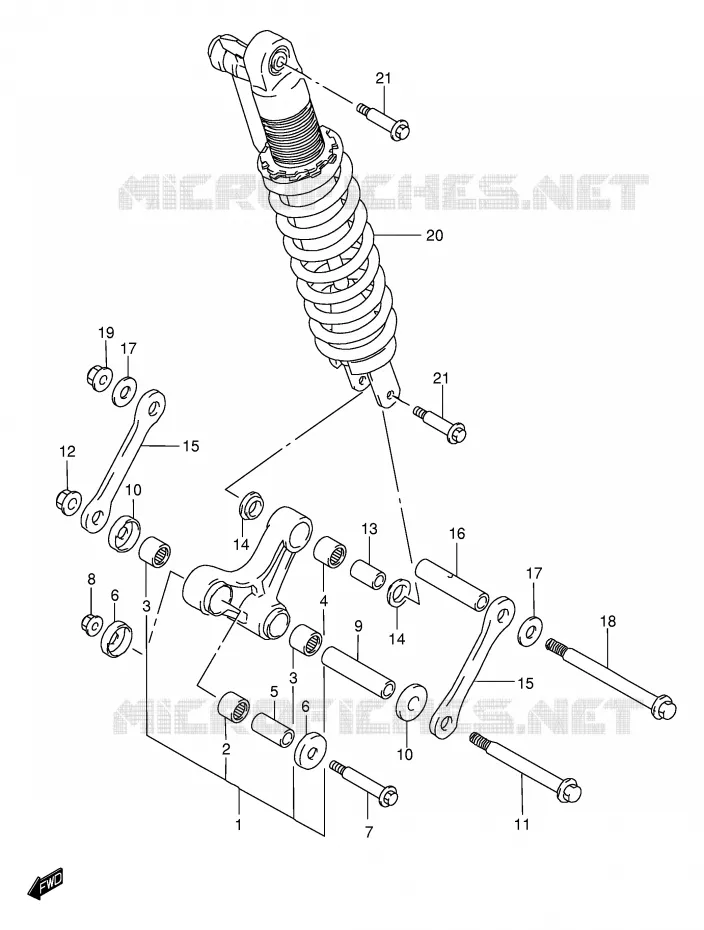 SHOCK ABSORBER LINKAGE Suzuki MOTO 650 DR 2002  DR650SEK2(E4)