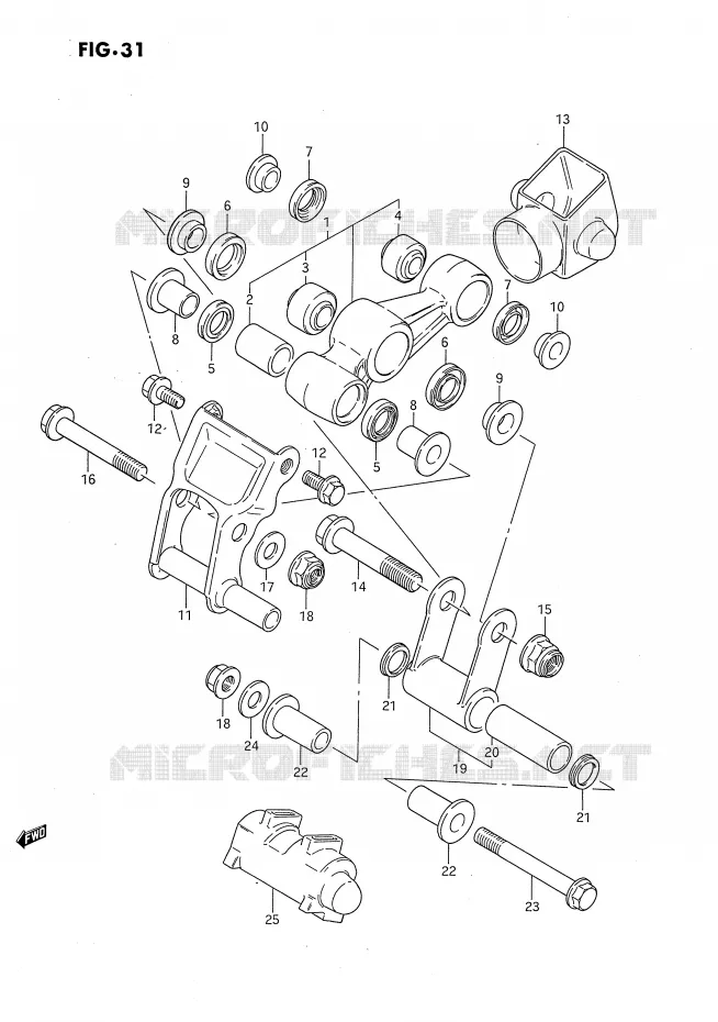 SHOCK ABSORBER LINKAGE Suzuki MOTO 80 DS 1988  DS80J(E3)