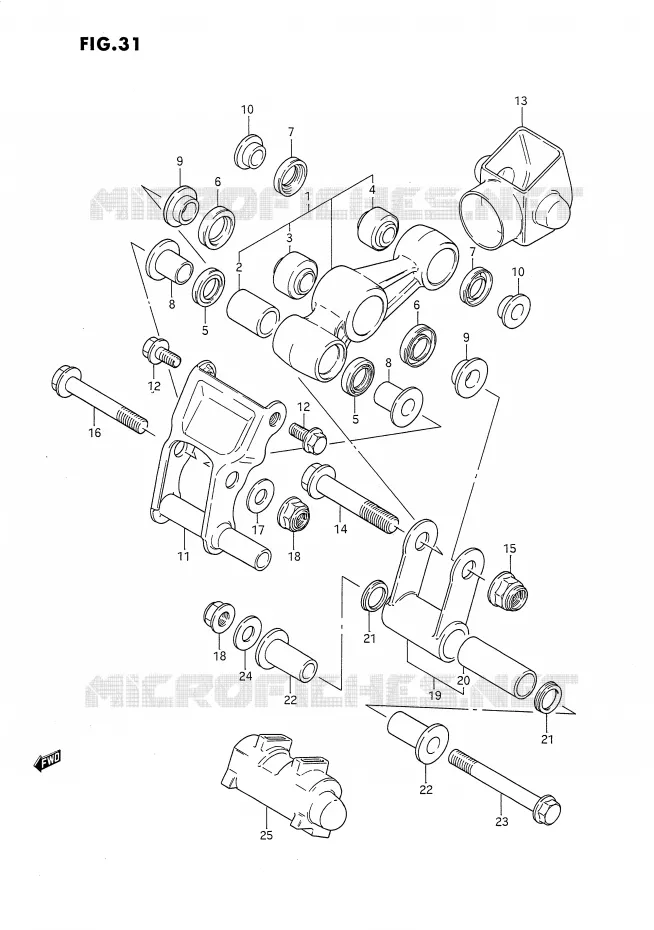 SHOCK ABSORBER LINKAGE Suzuki MOTO 80 DS 1989  DS80K(E24)
