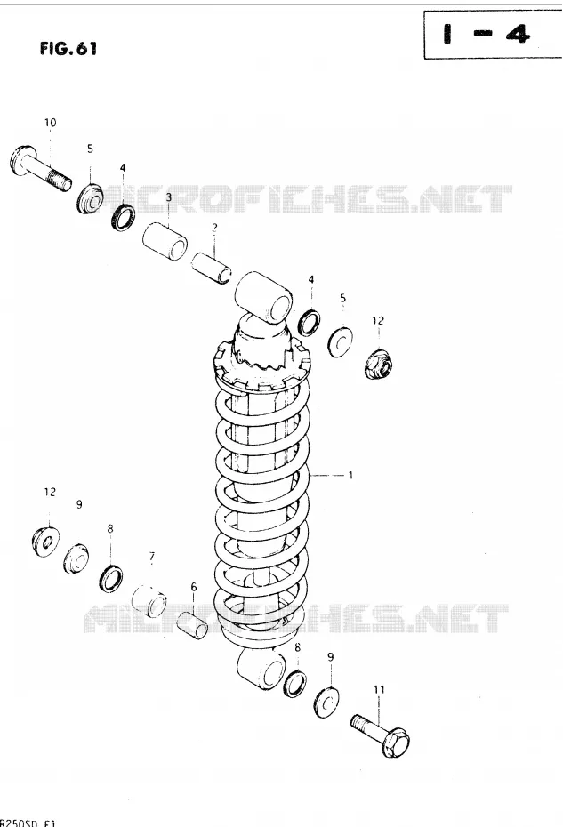 SHOCK ABSORBER Suzuki MOTO 250 DR 1983  DR250SD(E1)