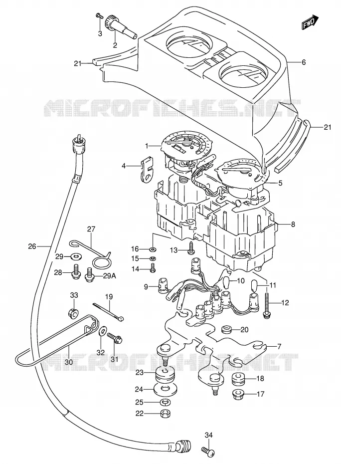 SPEEDOMETER (MODEL S/T) Suzuki MOTO 650 DR 1994  DR650RSER(E4)