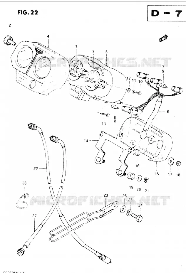 SPEEDOMETER Suzuki MOTO 250 DR 1983  DR250SD(E1)