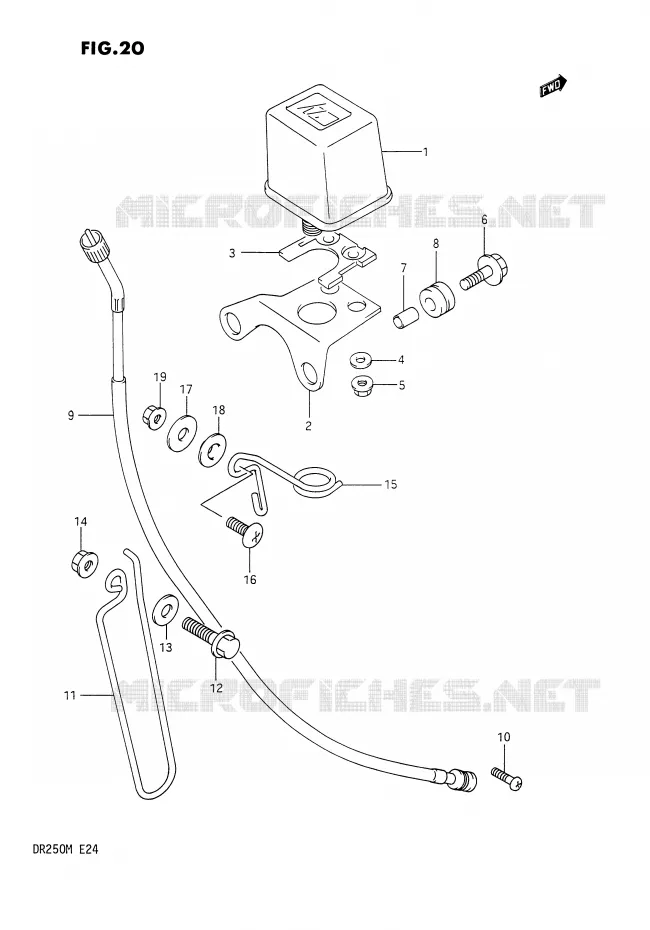 SPEEDOMETER Suzuki MOTO 250 DR 1990  DR250L(E24)