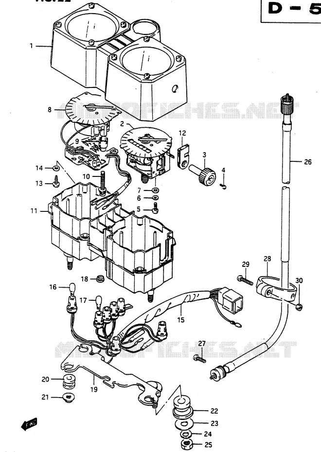 SPEEDOMETER Suzuki MOTO 650 DR 1990  DR650RUL(L)
