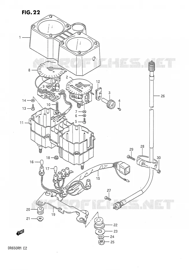 SPEEDOMETER Suzuki MOTO 650 DR 1991  DR650RUM(E2)