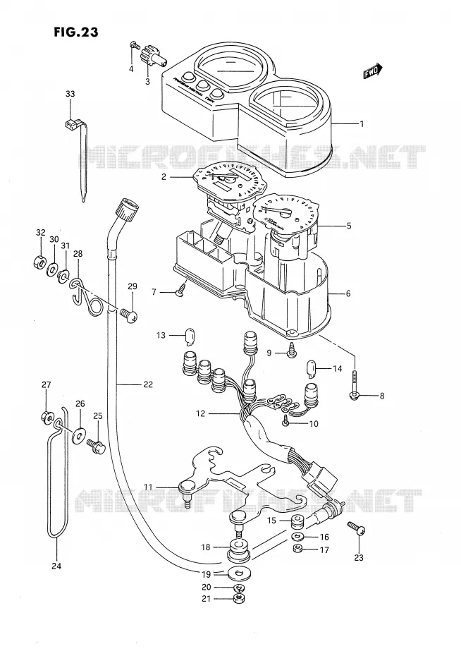 SPEEDOMETER Suzuki MOTO 650 DR 1993  DR650RUP(E4)