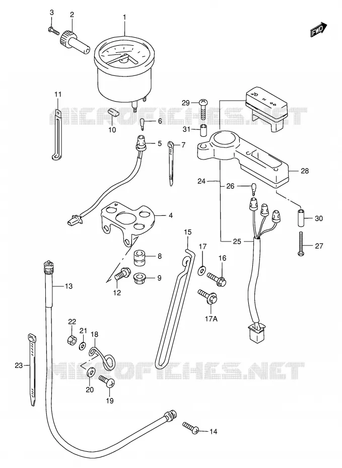 SPEEDOMETER Suzuki MOTO 650 DR 1998  DR650SEW(E4)