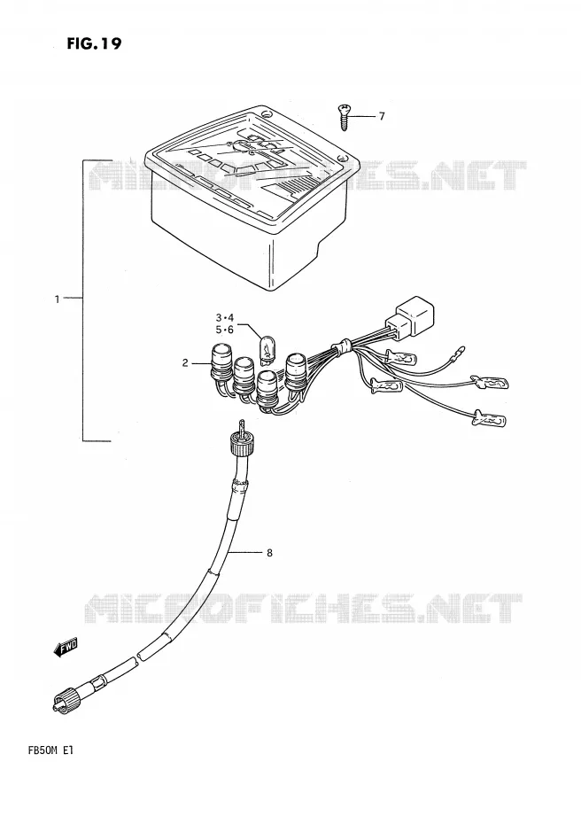 SPEEDOMETER Suzuki SCOOTER 50 FB 1991  FB50M(E1)