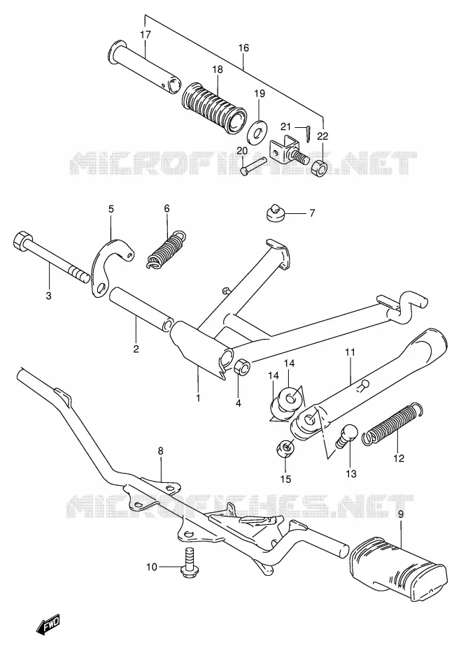 STAND - FOOTREST Suzuki SCOOTER 100 FB 1995  FB100DS(E71)