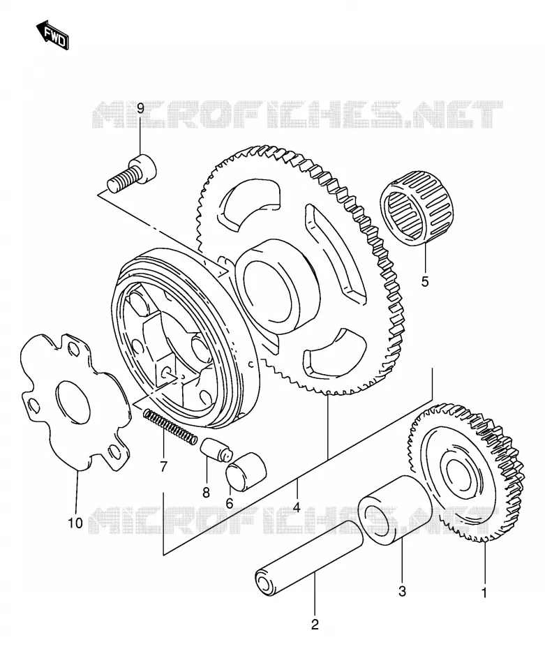 STARTER MOTOR CLUTCH Suzuki MOTO 125 DR 2001  DR125SEUK1(E2)