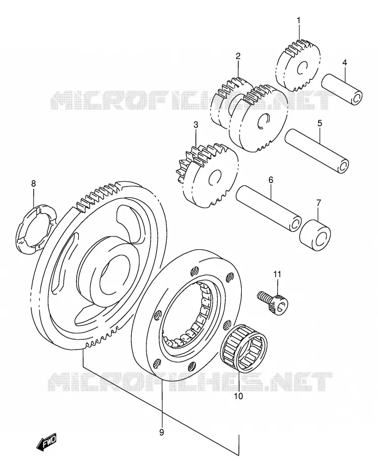 STARTER MOTOR CLUTCH Suzuki MOTO 250 DR 1995  DR250SES(E24)