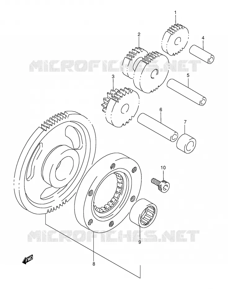 STARTER MOTOR CLUTCH Suzuki MOTO 350 DR 1999  DR350SEX(E2)