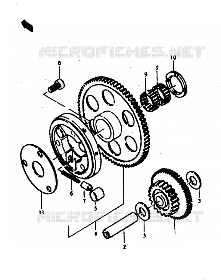 STARTER MOTOR CLUTCH Suzuki MOTO 400 GS 1978  GS400C(C/N)