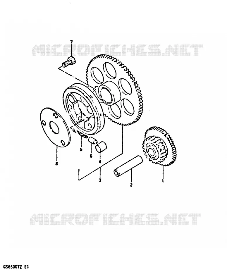 STARTER MOTOR CLUTCH Suzuki MOTO 650 GS 1982  GS650GTZ(X/Z)