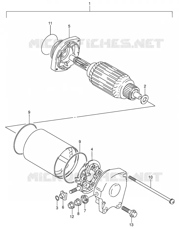 STARTER MOTOR Suzuki MOTO 650 DR 1991  DR650RSEM(E4)