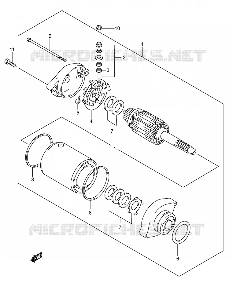 STARTER MOTOR Suzuki MOTO 650 DR 2005  DR650SEK5(E3/E28)