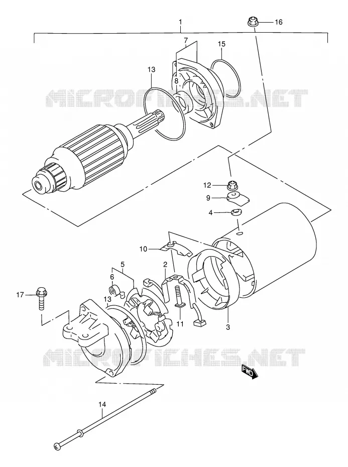 STARTER MOTOR Suzuki MOTO 800 DR 1997  DR800SUV