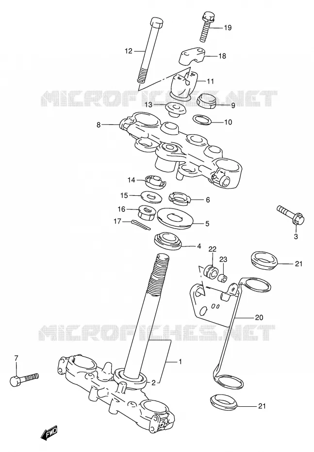 STEERING COLUMN Suzuki MOTO 650 DR 1995  DR650REUS(E2)