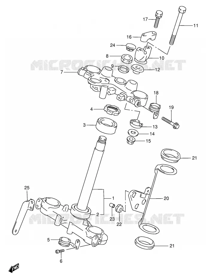 STEERING COLUMN Suzuki MOTO 650 DR 1999  DR650SEUX(E4)