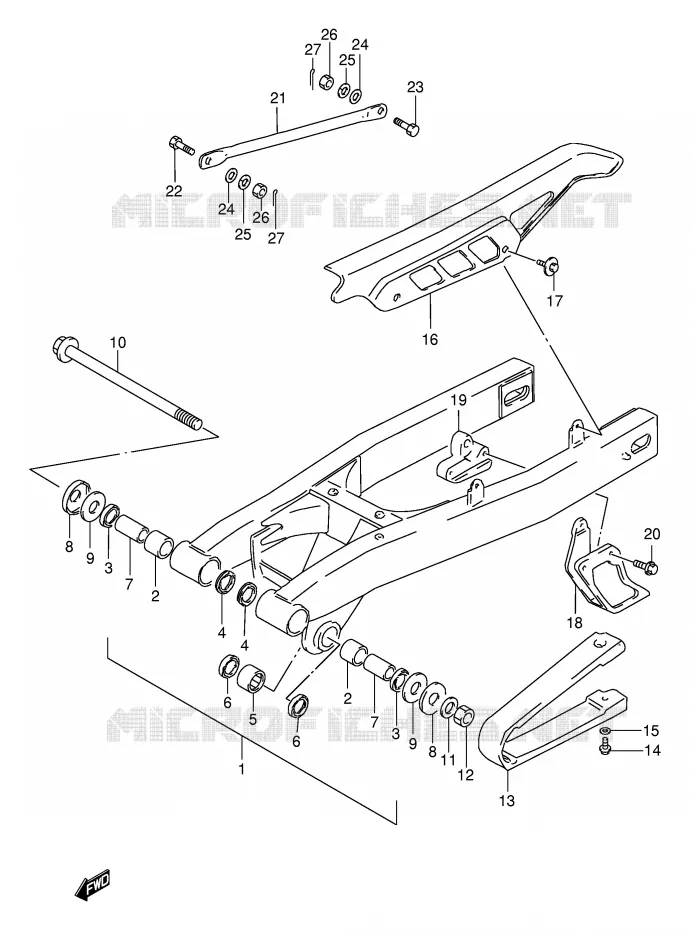SWINGARM Suzuki MOTO 125 DR 2001  DR125SEUK1(E2)