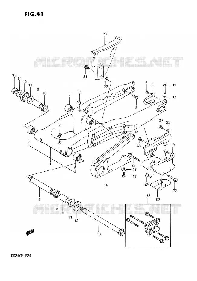 SWINGARM Suzuki MOTO 250 DR 1991  DR250M(E24)