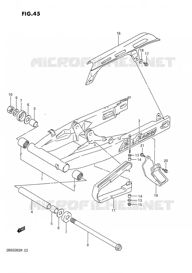 SWINGARM Suzuki MOTO 650 DR 1990  DR650RSUL(E2)