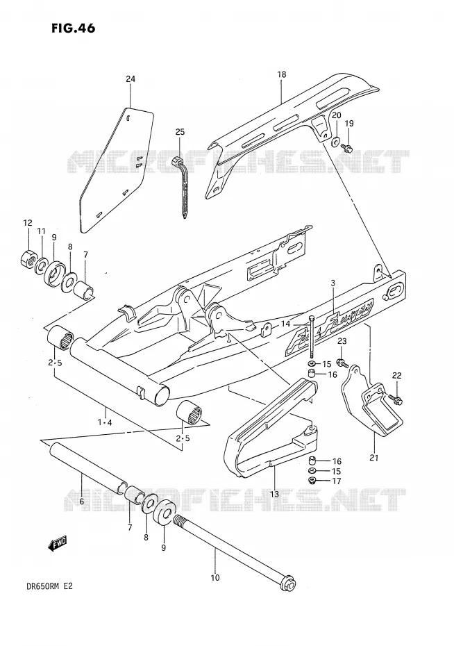 SWINGARM Suzuki MOTO 650 DR 1990  DR650RUL(E2)
