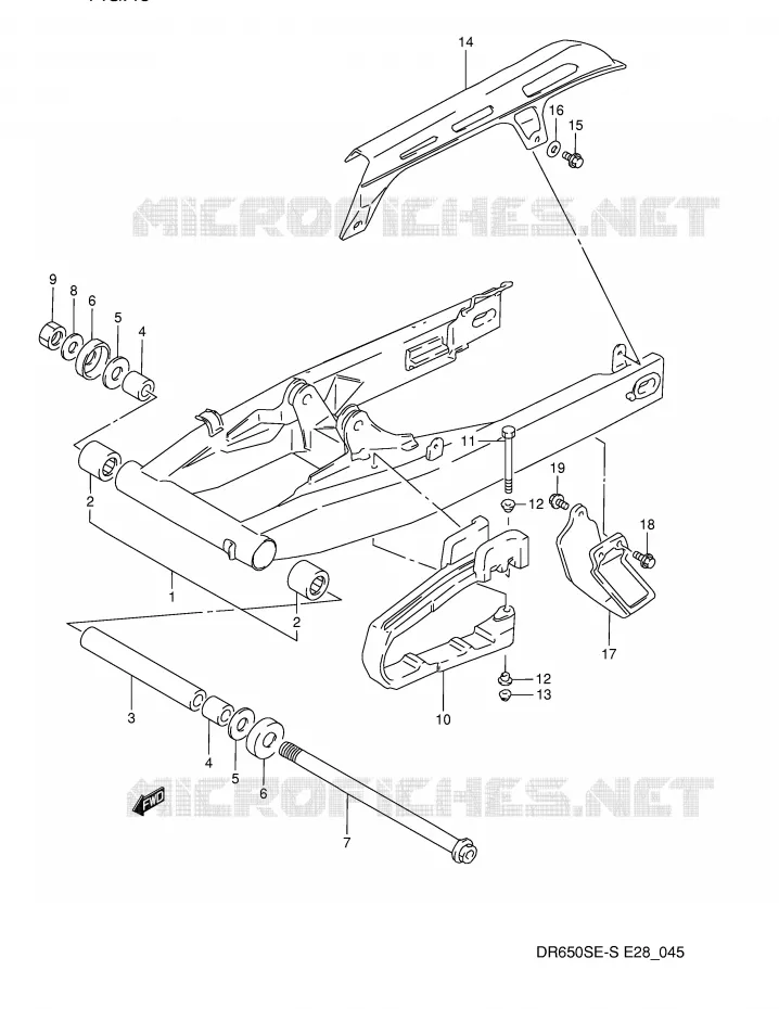 SWINGARM Suzuki MOTO 650 DR 1995  DR650SES(E28)