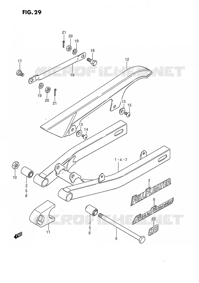 SWINGARM Suzuki MOTO 80 DS 1985  DS80F(E3)