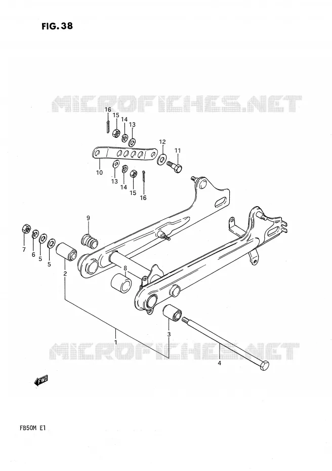 SWINGARM Suzuki SCOOTER 50 FB 1989  FB50K(E1)