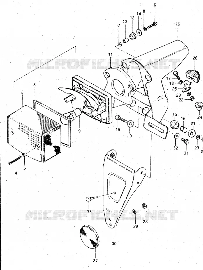 TAIL LIGHT (E2) Suzuki MOTO 500 DR 1983  DR500SD(E1)