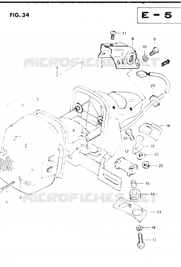 TAIL LIGHT (E22) Suzuki MOTO 250 DR 1982  DR250SZ/D(E1)