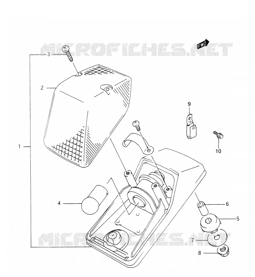 TAIL LIGHT Suzuki MOTO 350 DR 1992  DR350N(E28)