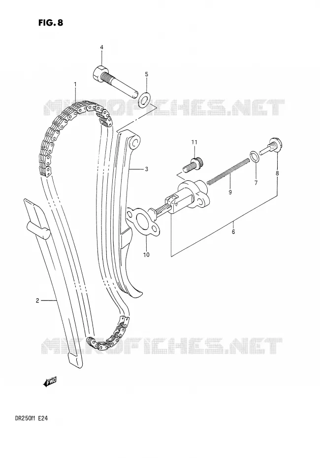 TIMING Suzuki MOTO 250 DR 1991  DR250M(E24)