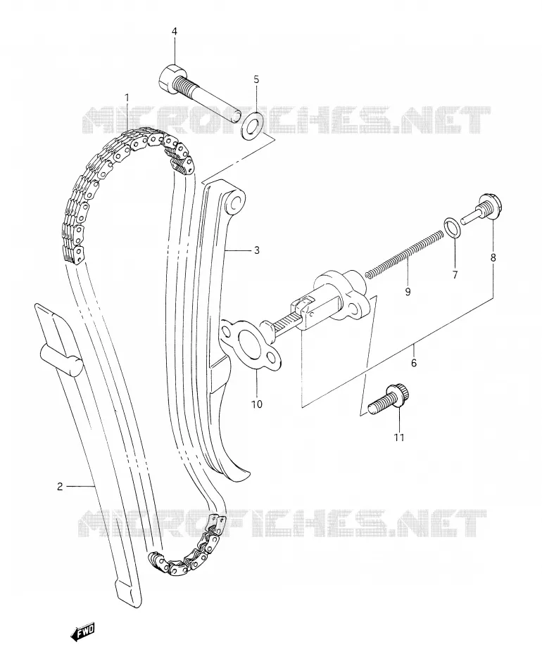 TIMING Suzuki MOTO 350 DR 1990  DR350L(E28)
