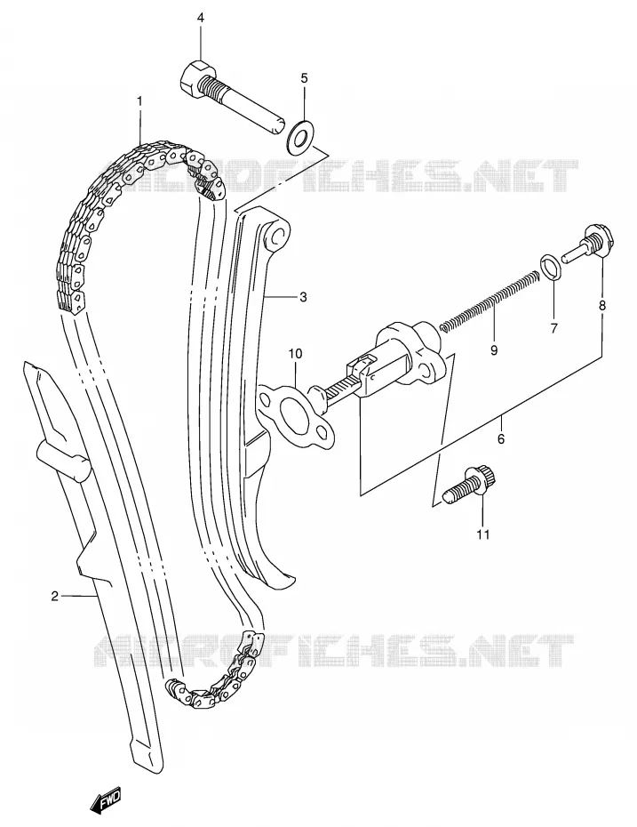 TIMING Suzuki MOTO 350 DR 1999  DR350X(E1)