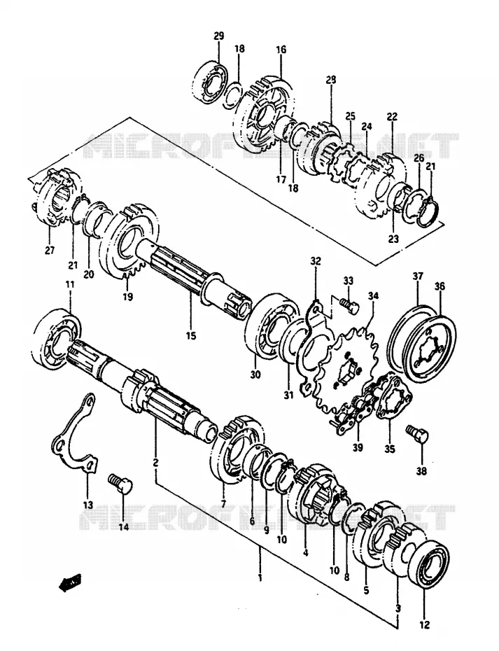 TRANSMISSION Suzuki MOTO 650 DR 1990  DR650SL(L/M)