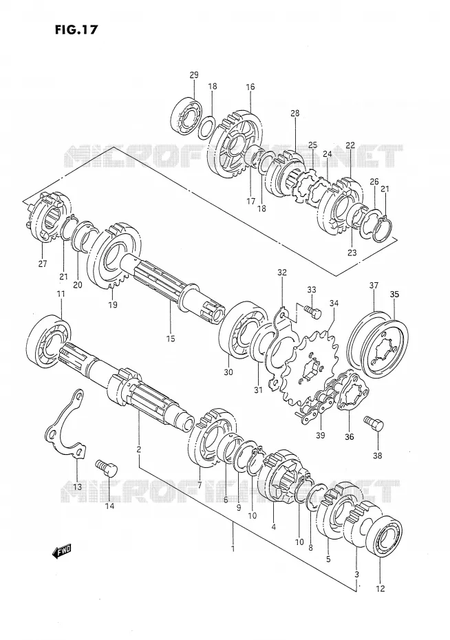 TRANSMISSION Suzuki MOTO 650 DR 1994  DR650RR(E4)
