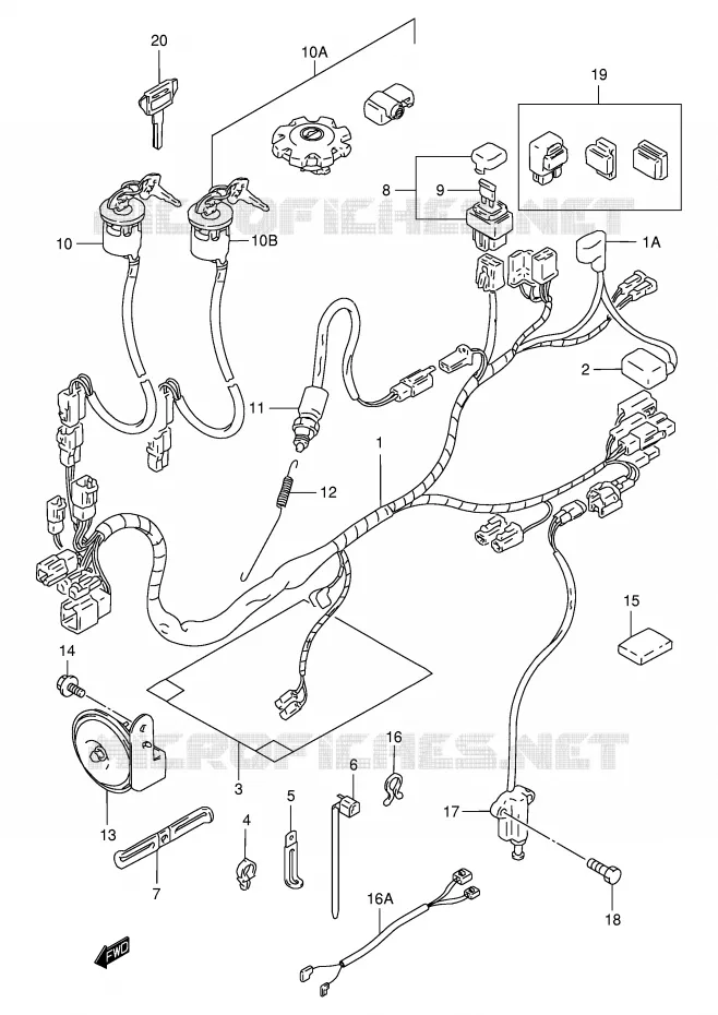 WIRING HARNESS Suzuki MOTO 125 DR 1998  DR125SEUW(E4)