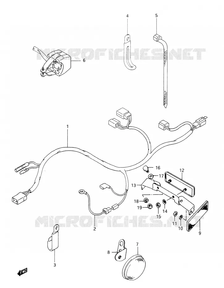 WIRING HARNESS Suzuki MOTO 350 DR 1992  DR350N(E28)