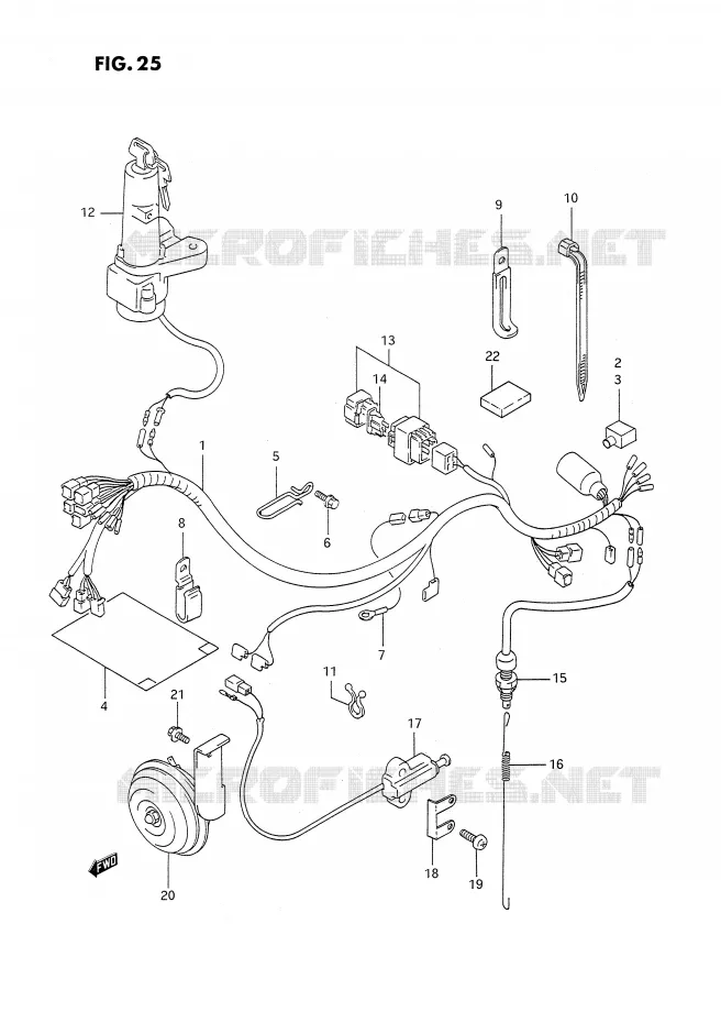 WIRING HARNESS Suzuki MOTO 350 DR 1994  DR350SR(E2)