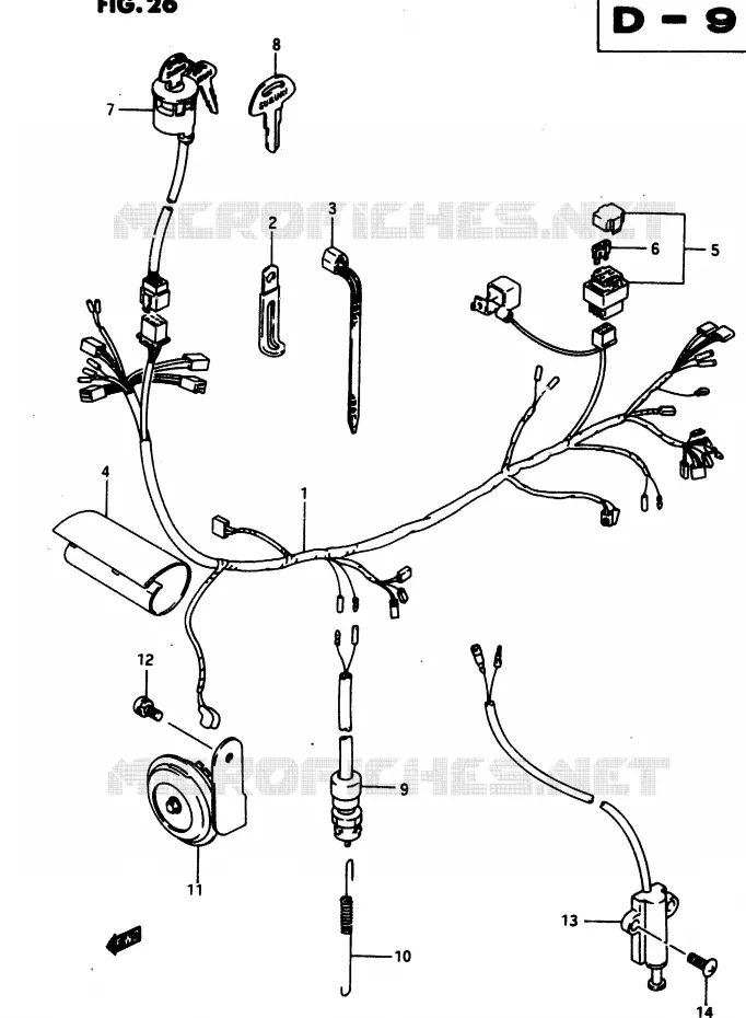 WIRING HARNESS Suzuki MOTO 650 DR 1990  DR650RL(L)