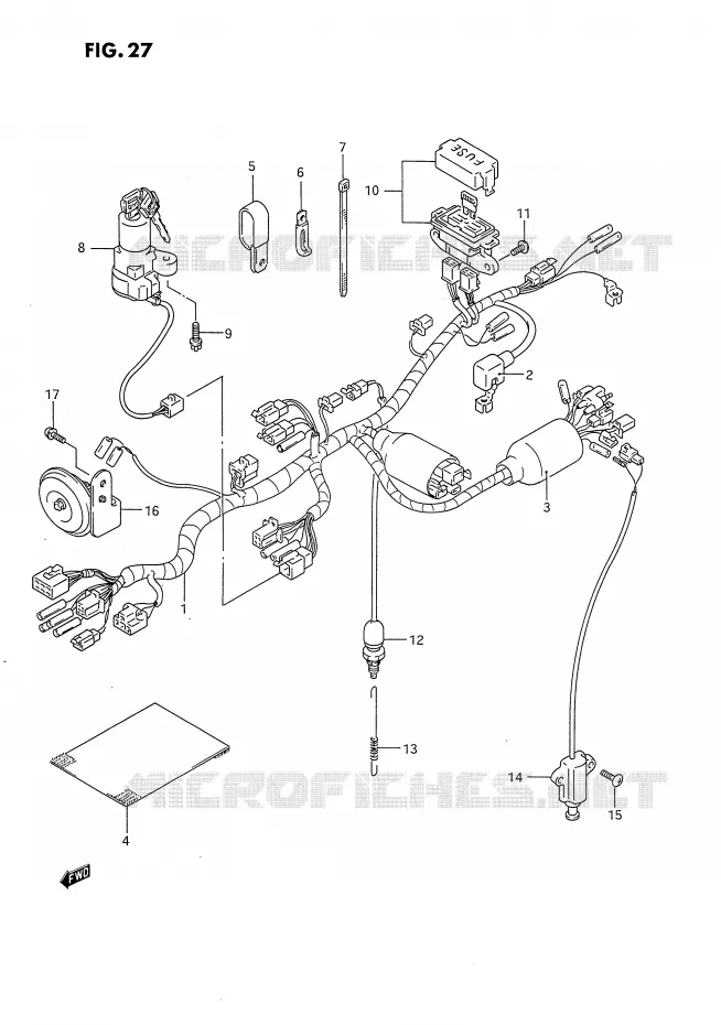 WIRING HARNESS Suzuki MOTO 650 DR 1992  DR650RN(E4)