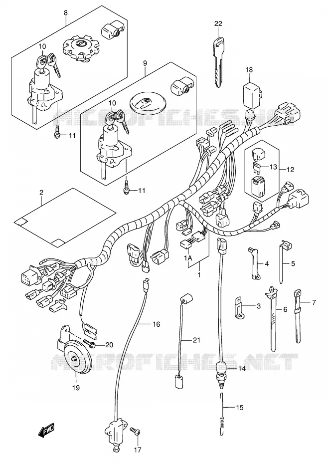 WIRING HARNESS Suzuki MOTO 650 DR 2002  DR650SEK2(E3/E28)